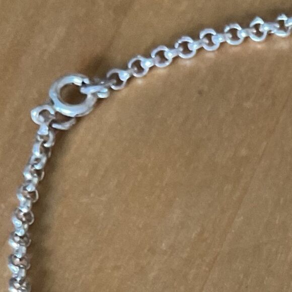 STERLING SILVER GOLD PLATED SILVER NECKLACE WITH CHAIN​ - Picture 9 of 11